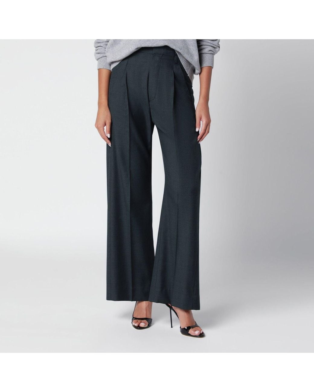 Victoria Beckham Blue Ethel Trousers