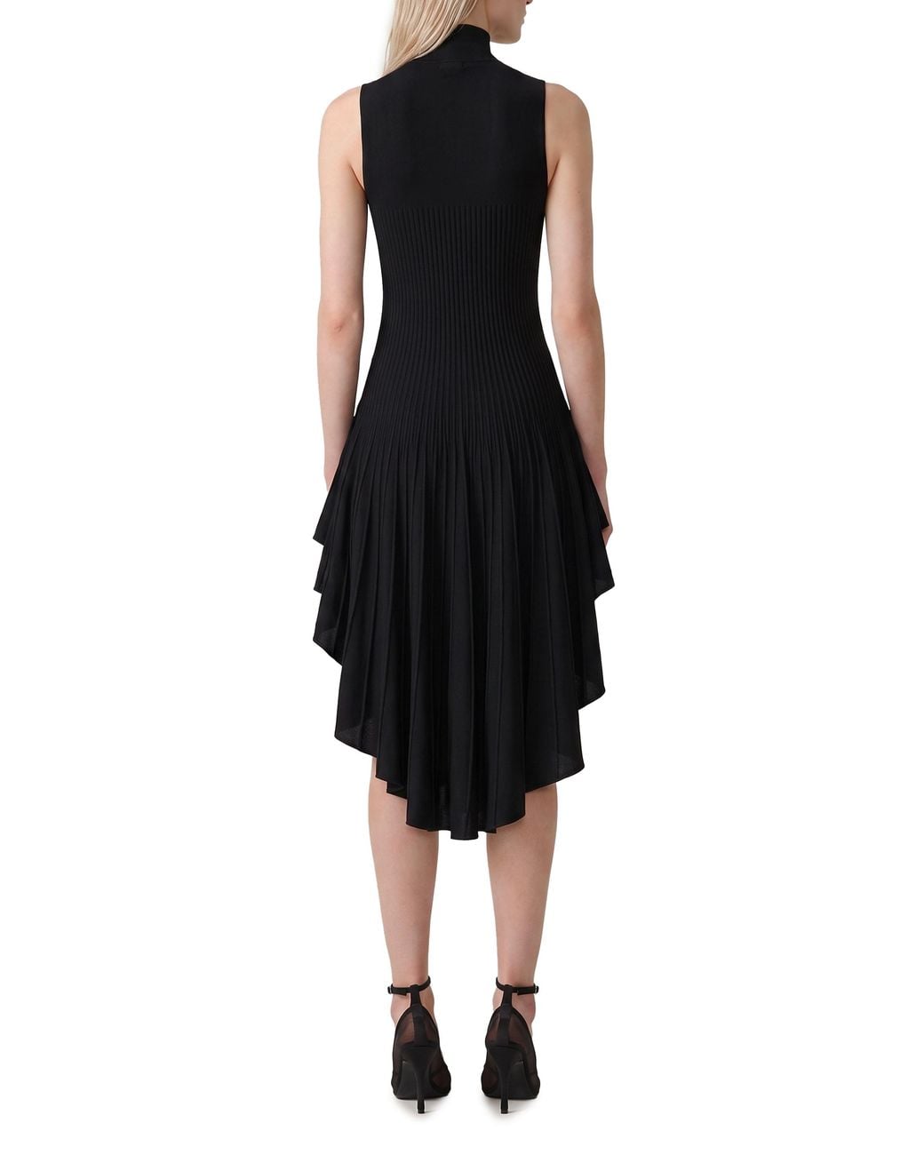 Alaïa Black Alaia 3D Sculpted Knit Pointed Dress