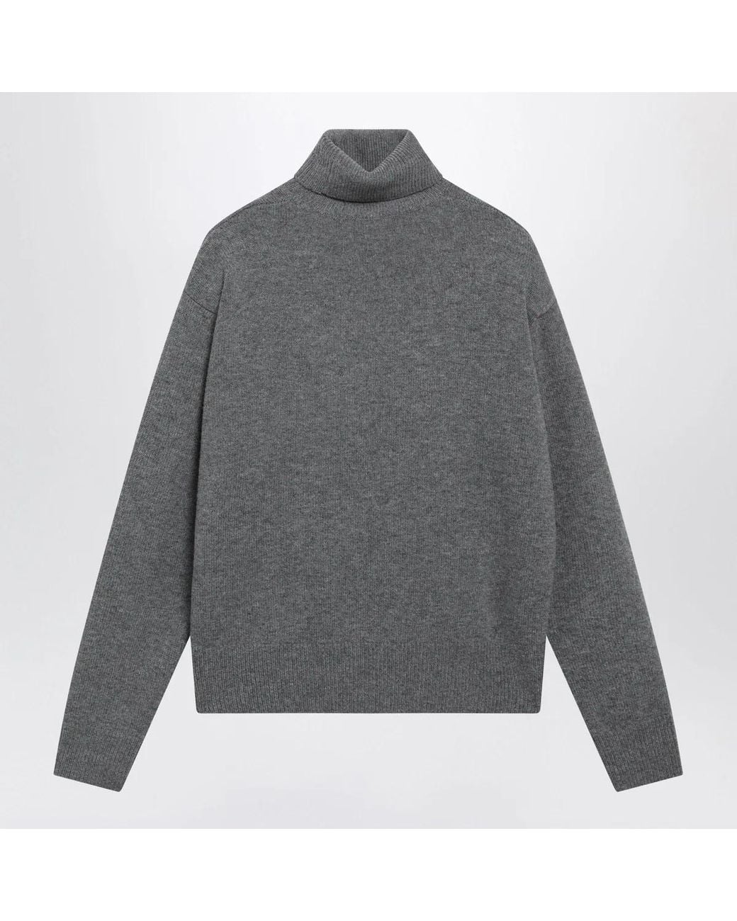Frankie Shop Gray Gala Dark Padded Turtleneck Sweater