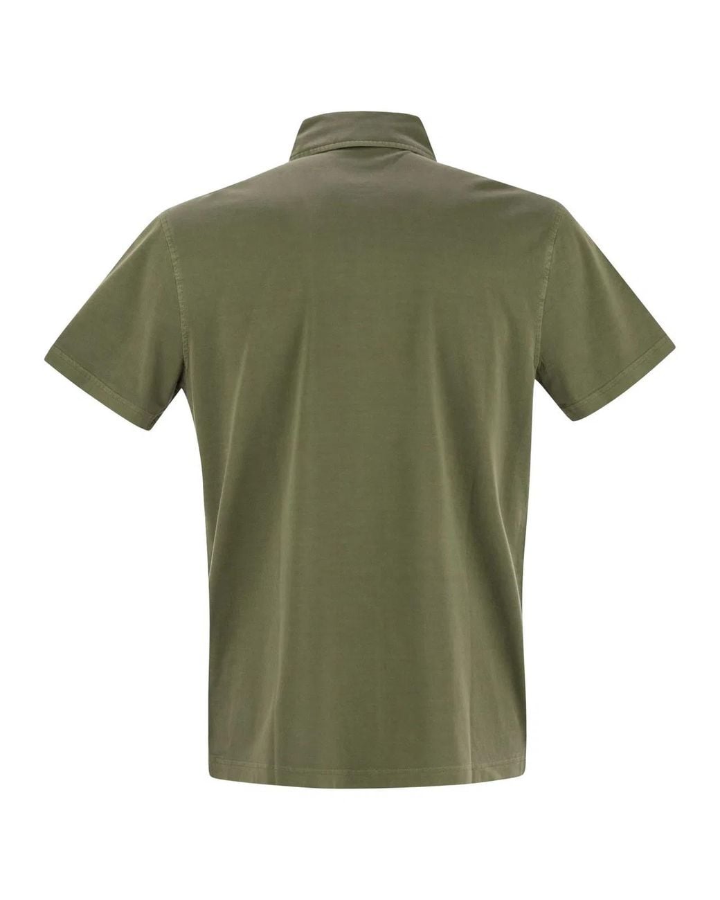 Fay Green Cotton Jersey Polo Shirt for men
