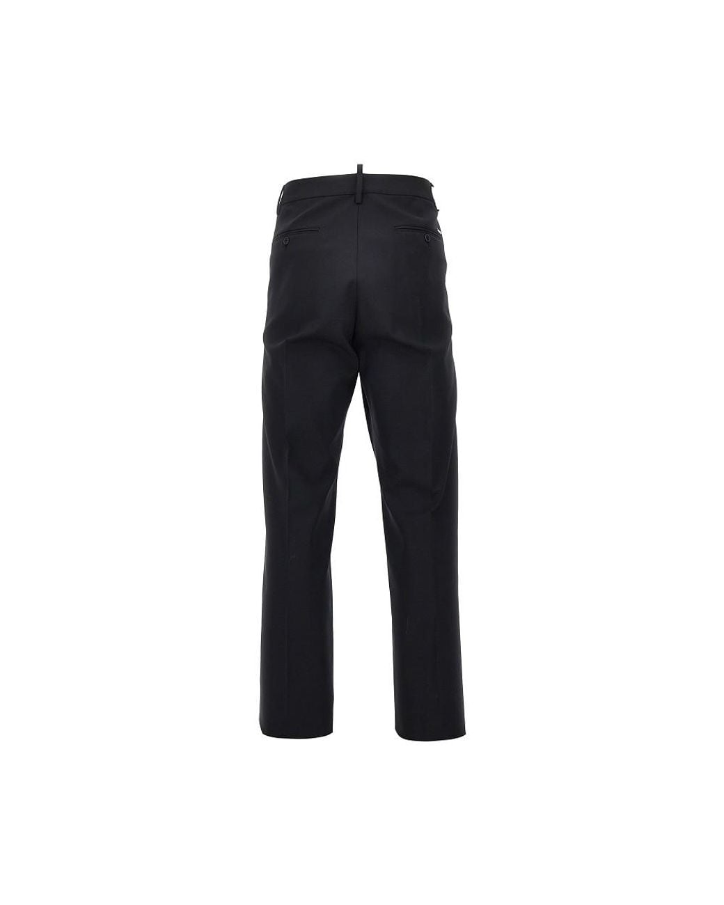 DSquared² Black Stretch Wool Tailored Pants for men