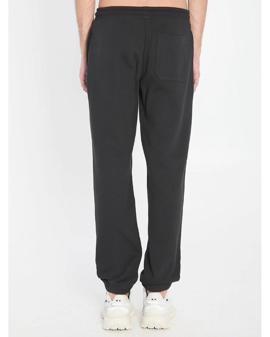Moncler Black Logo Detail Cotton Track-Pants for men