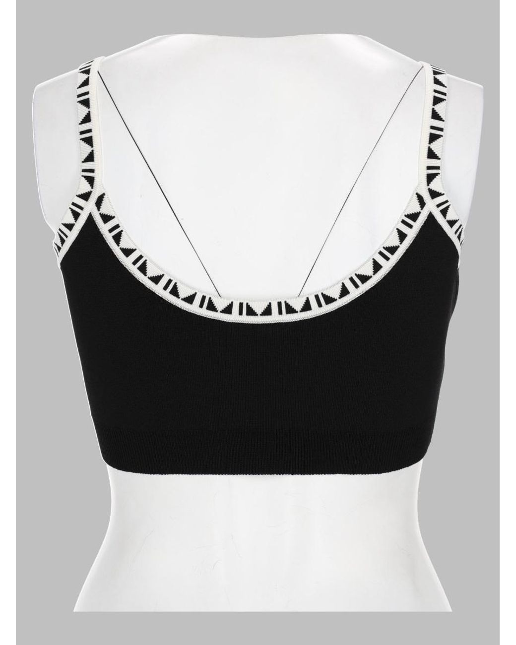 Versace Black Couture-Style Short-Sleeve Top