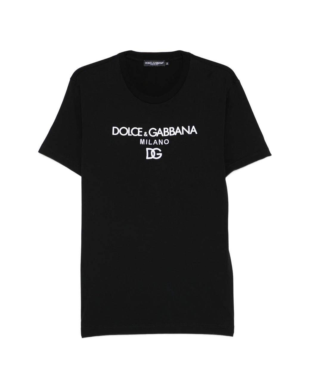 Dolce & Gabbana Black Dolce & Gabbana T-Shirt With Dg Embroidery for men