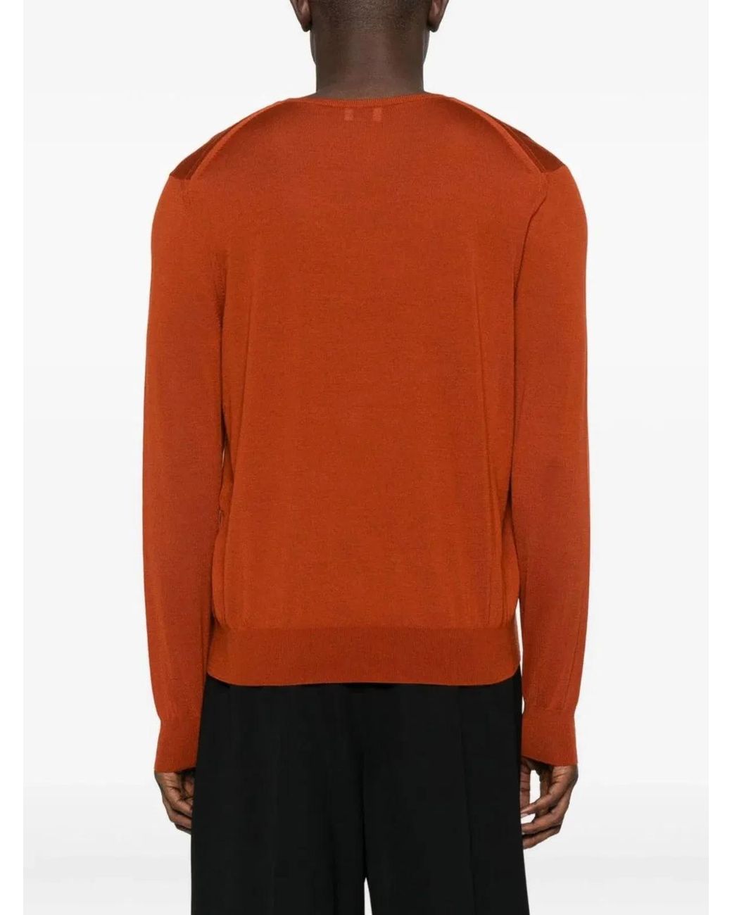 Saint Laurent Orange Wool Sweater for men