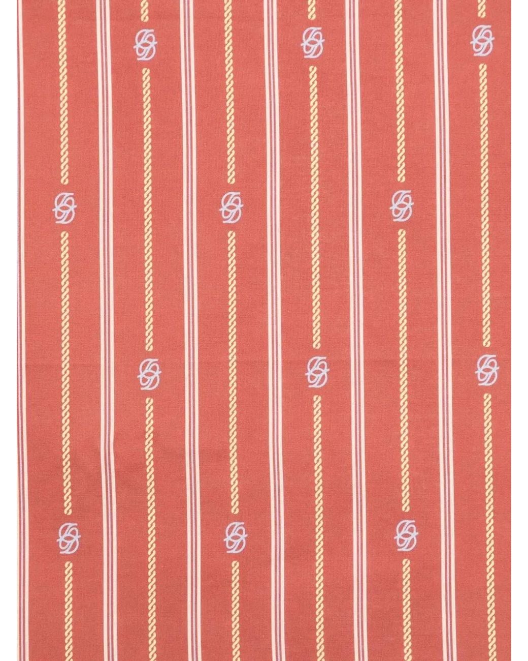 Drole de Monsieur Red "Rayure Monogramme" Foulard for men