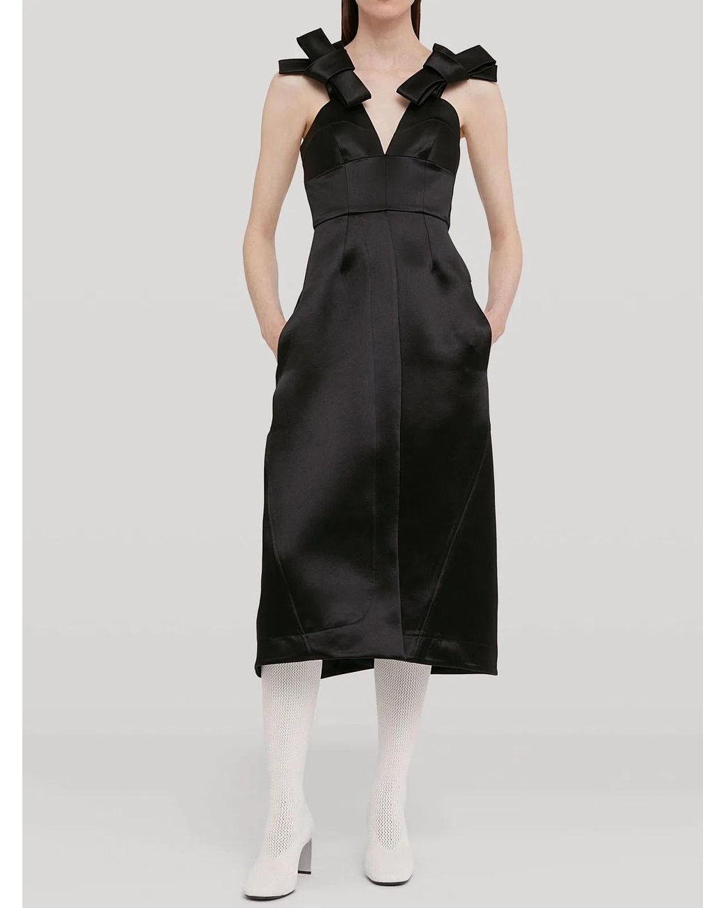 Jil Sander Black Satin Dress