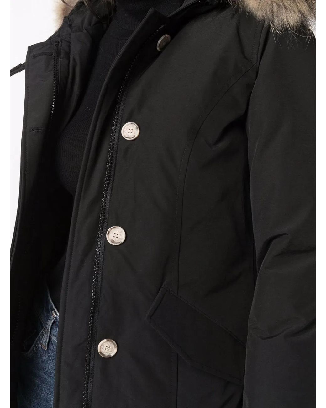 Woolrich Black Arctic Raccoon Parka Clothing