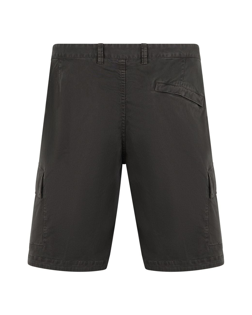 Stone Island Gray Cotton Cargo Bermuda for men