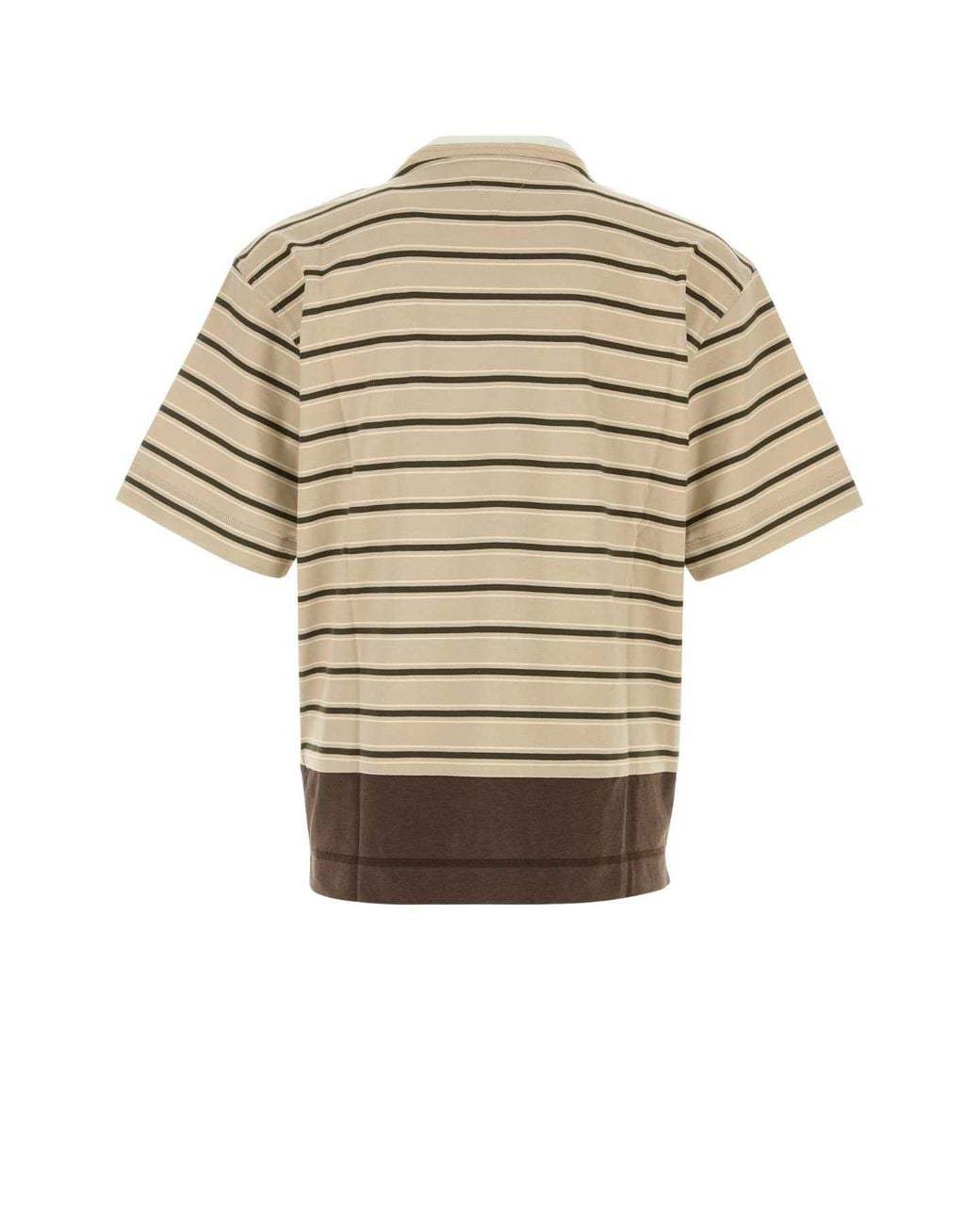 Bottega Veneta White Embroidered Cotton T-Shirt for men