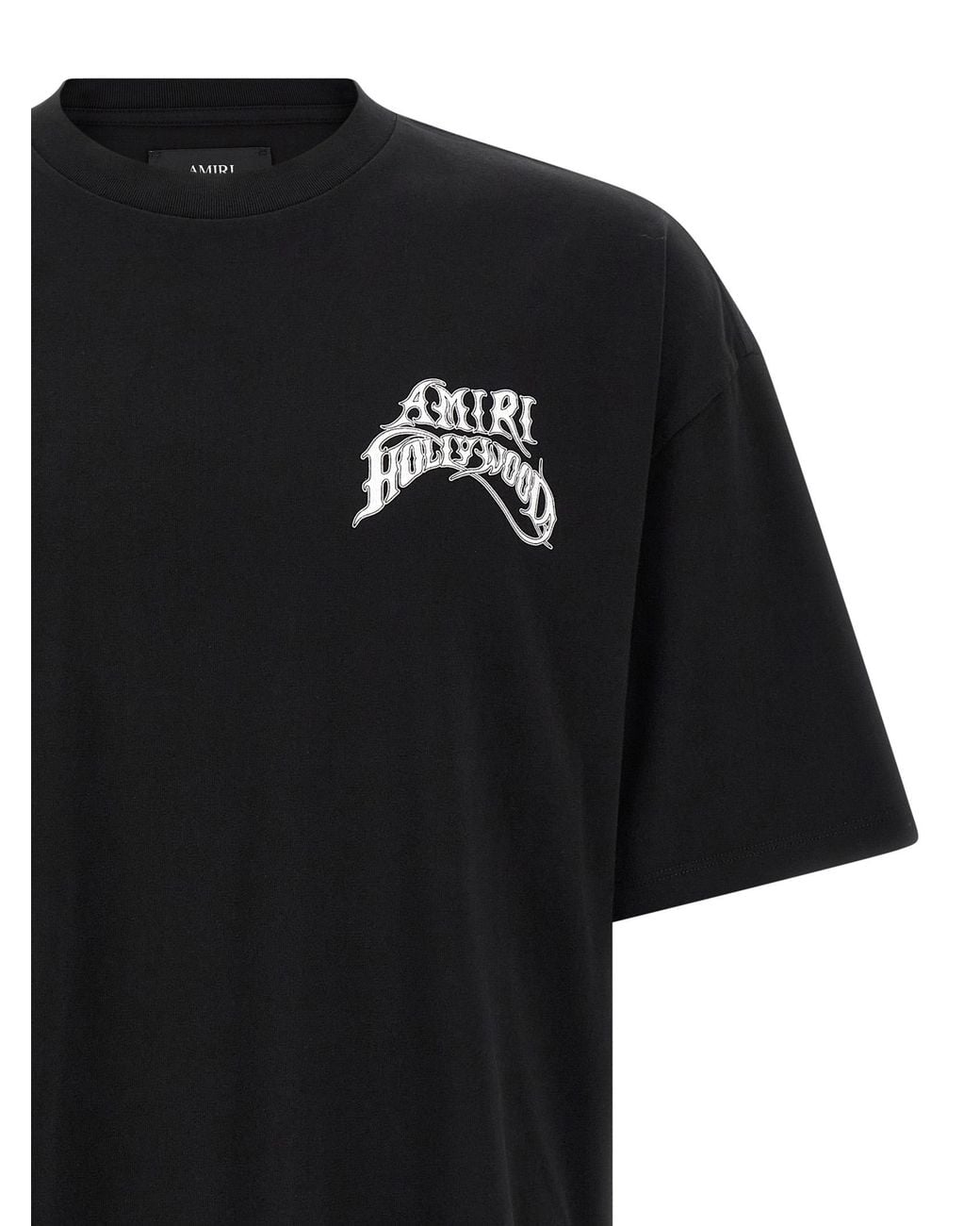 Amiri Black T-Shirt With 'Hollywood Lj Skate' Logo for men