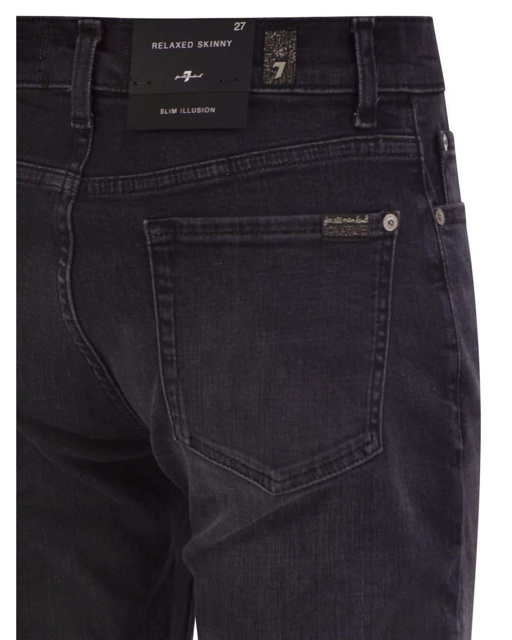 7 For All Mankind Blue Relaxed Skinny