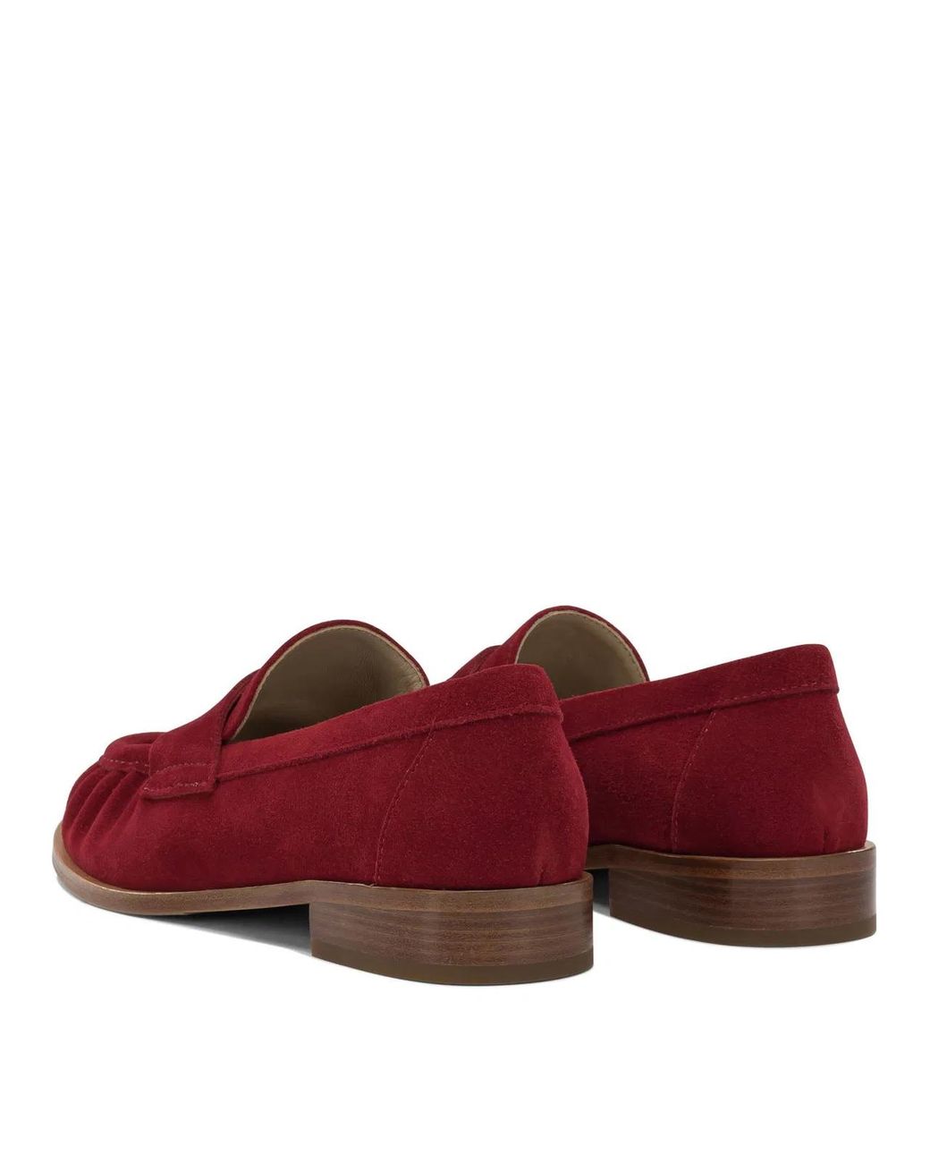 Strategia Red Leather Loafers