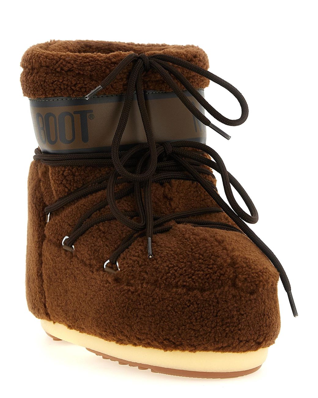 Moon Boot Brown Icon Low Fleece Ankle Boots
