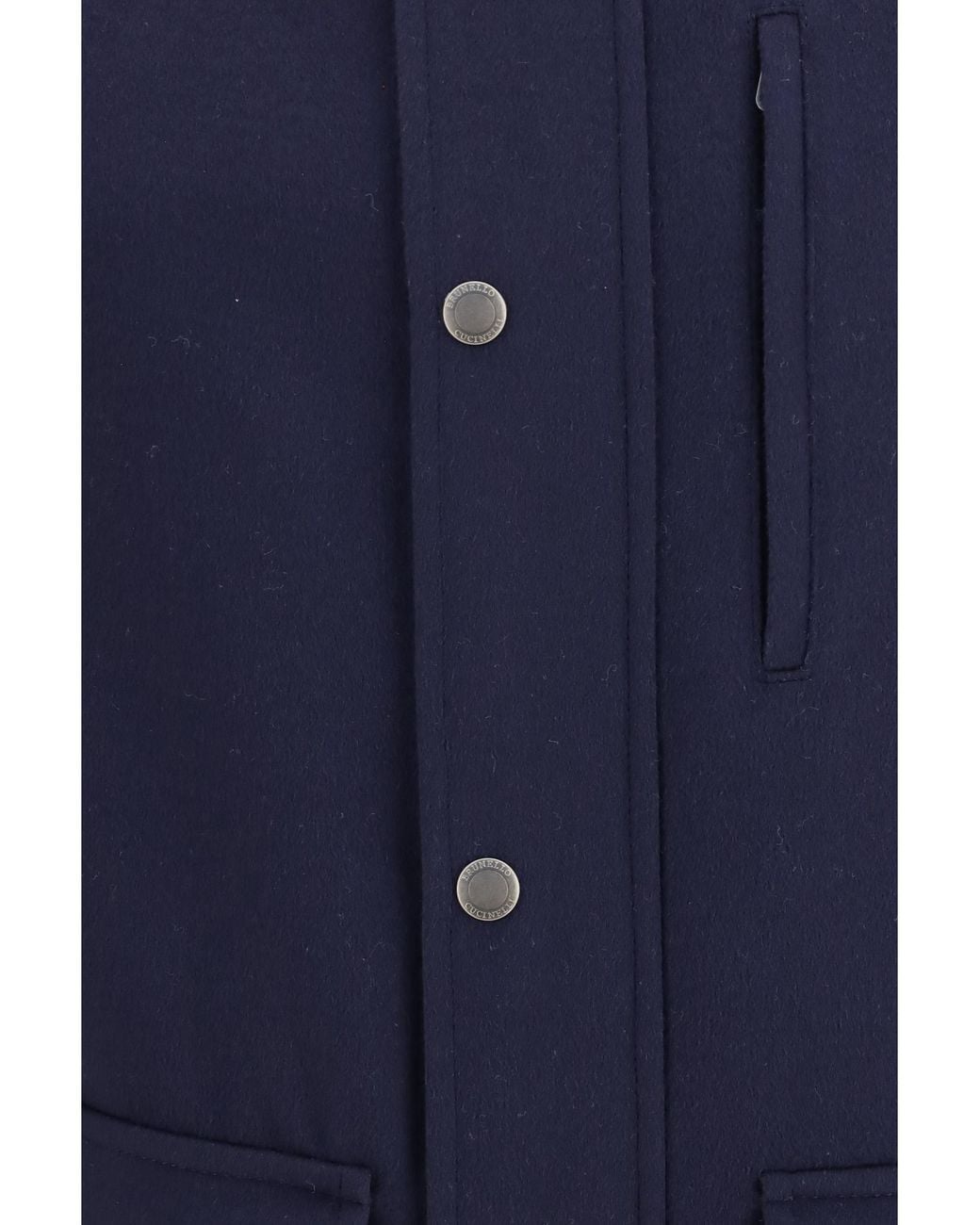 Brunello Cucinelli Blue Virgin Wool Jacket Withnappa Inserts for men