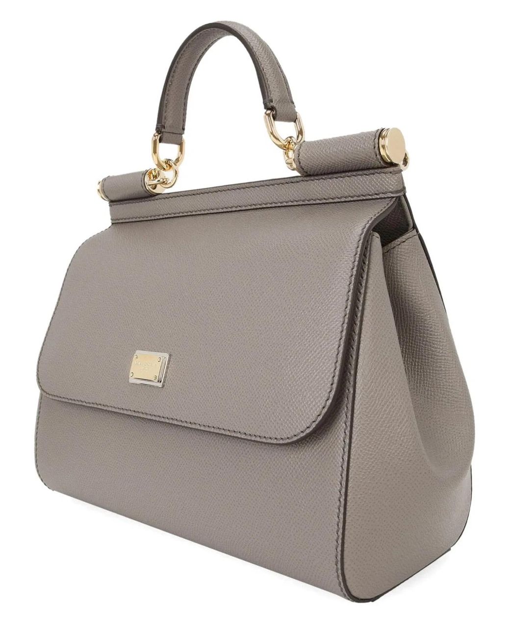 Dolce & Gabbana Gray Handbag Sicily Large Shoulder Bags
