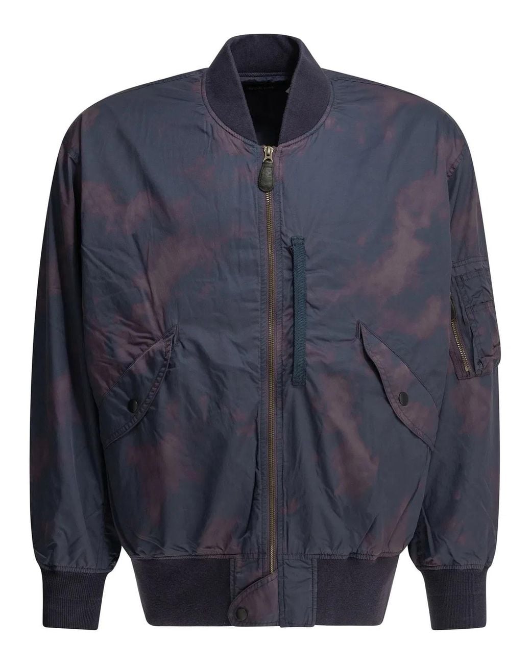 Beams Plus Blue Mil Flight Nylon Cotton Polyurethane Bomber Jacket for men