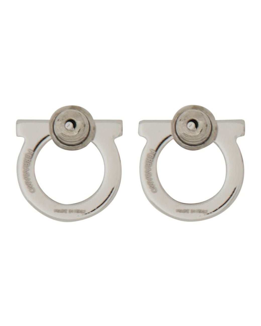 Ferragamo Metallic Earrings Gancini-Tone Brass