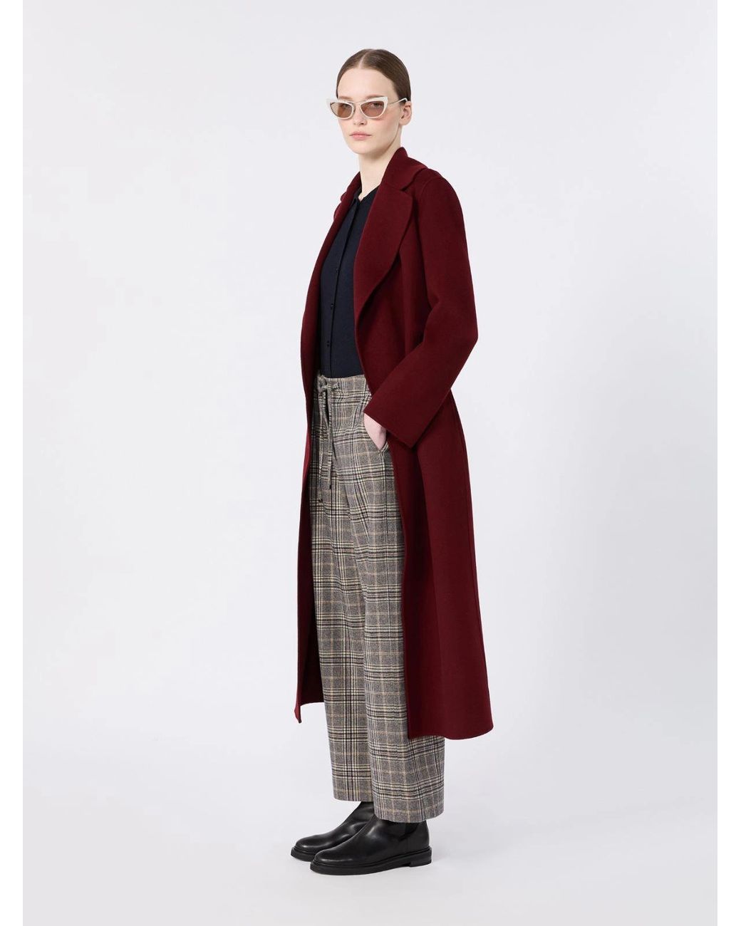 Max Mara Red S Max Mara Poldo Virgin Wool Coat