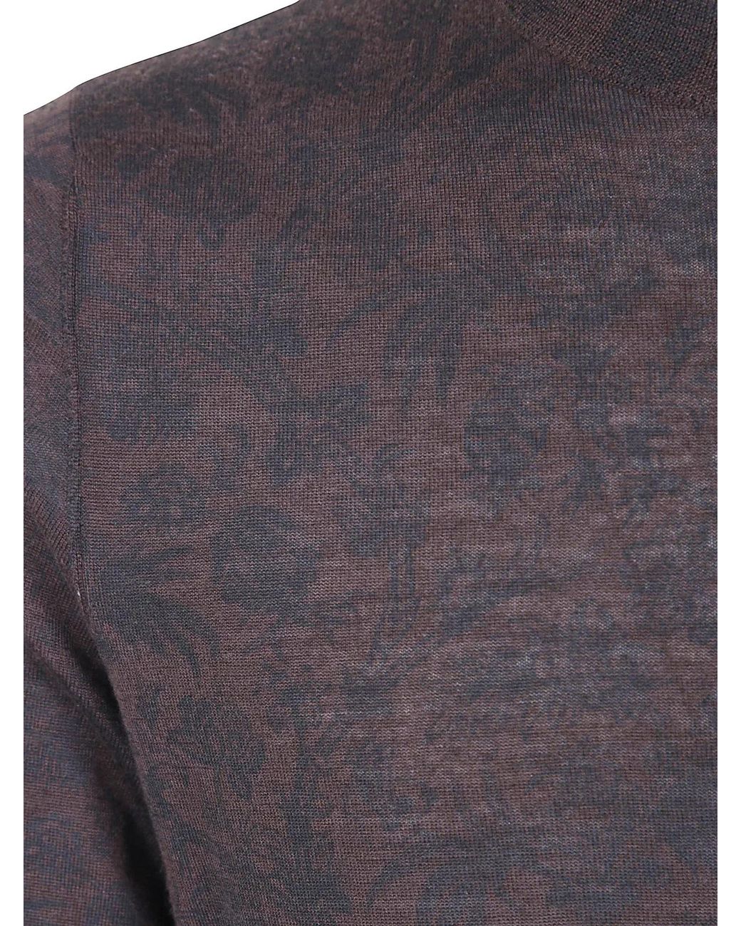 Etro Gray Round Neck Sweater for men