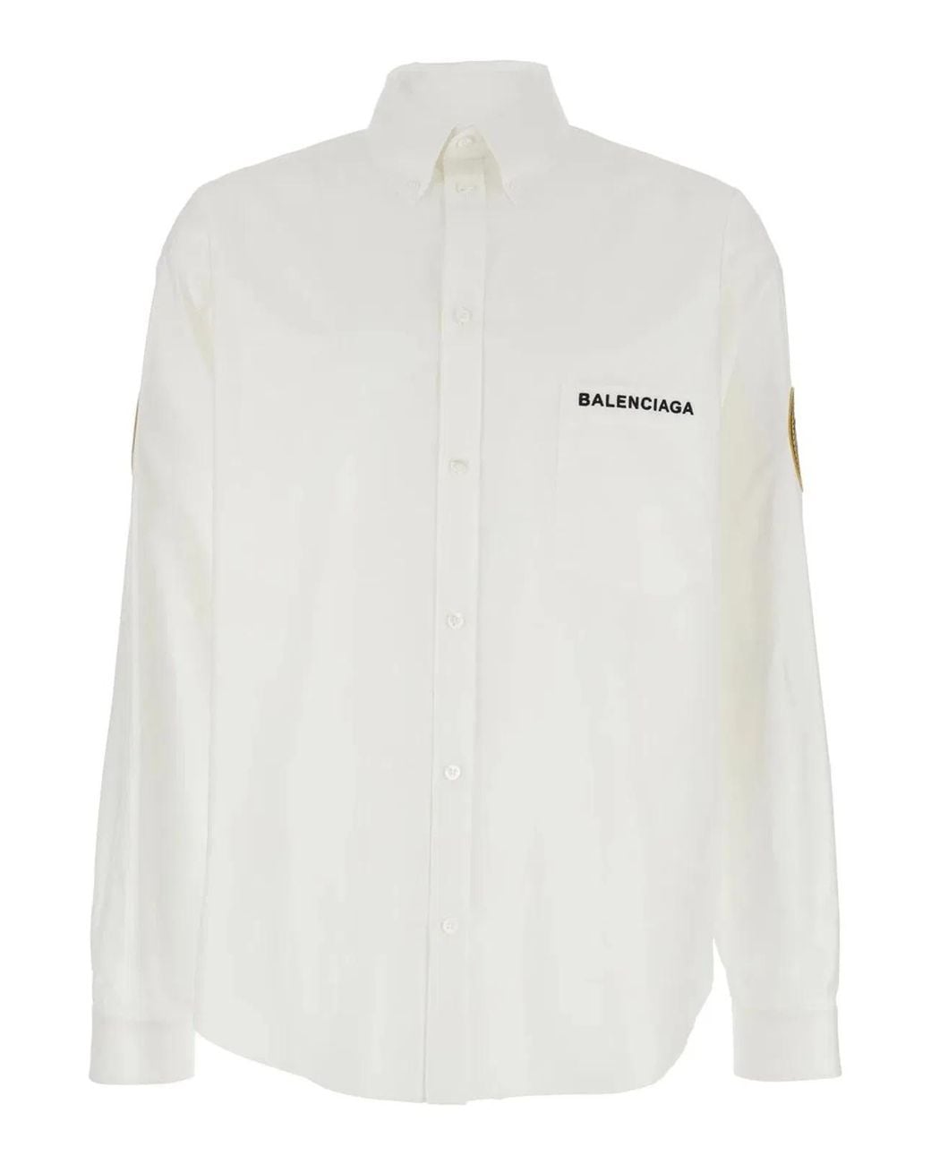 Balenciaga White Shirt With Logo for men