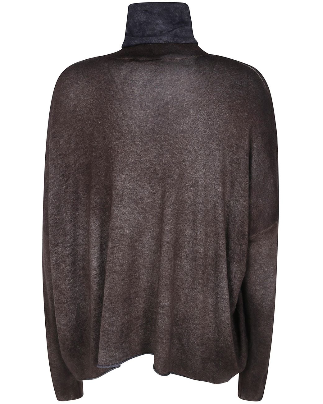 Avant Toi Brown Hand Painted Ultralight Cashmere Wool High Neck Pullover