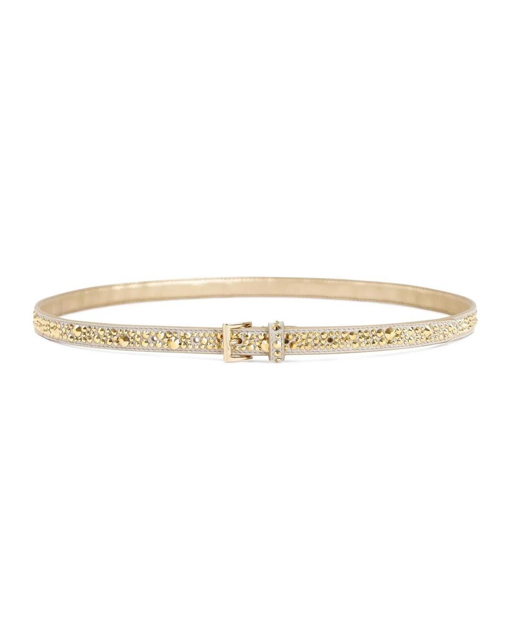 Prada Natural Embellished Suede Belt