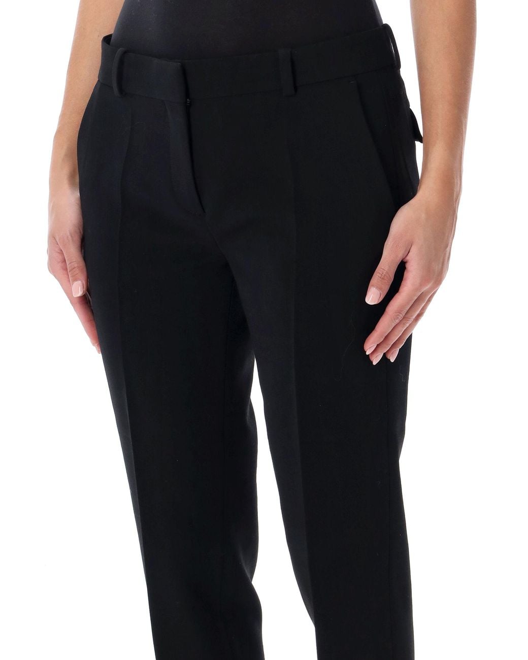 Totême Black Low-Waist Slim Pant