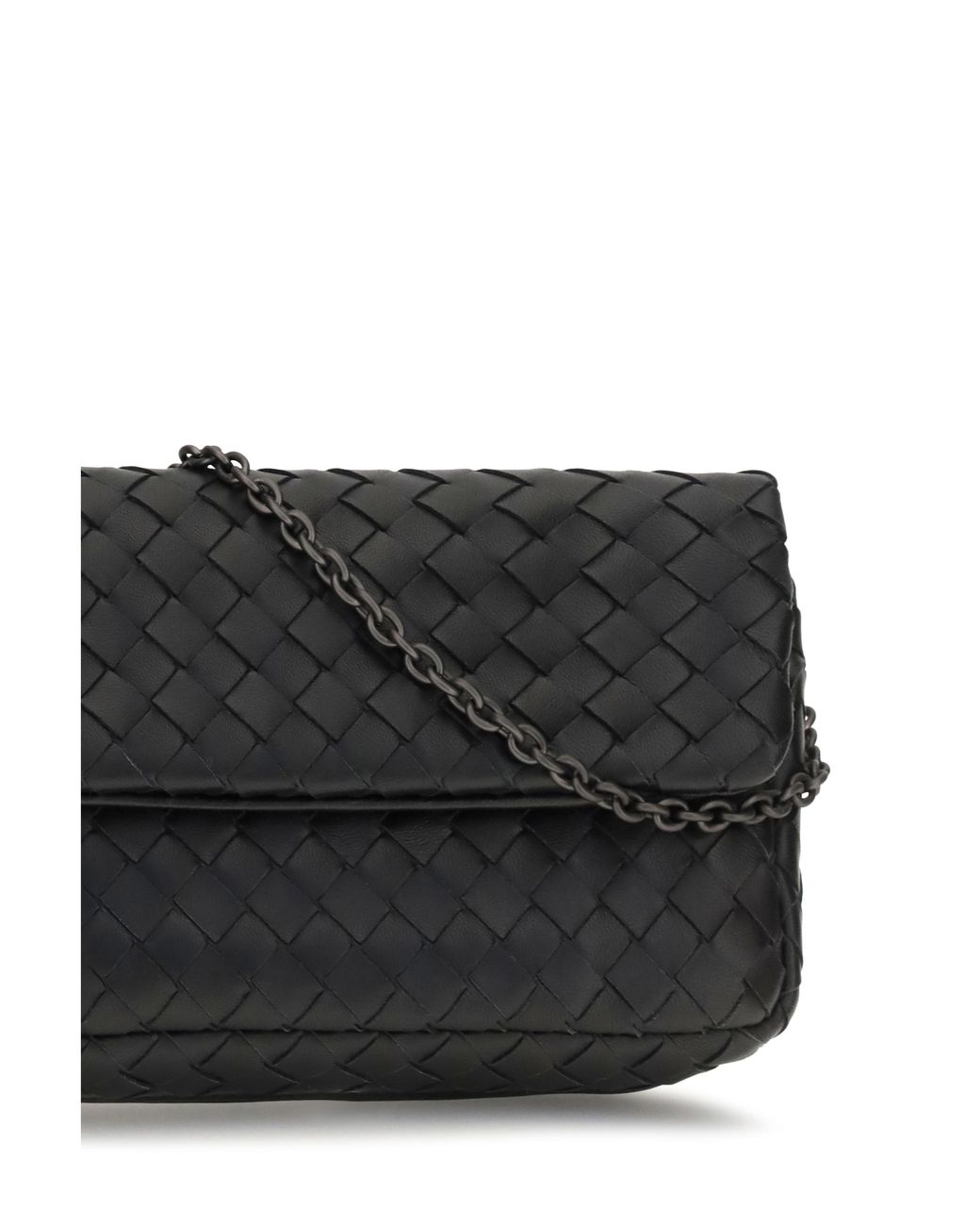 Bottega Veneta Black Intrecciato Shoulder Bag
