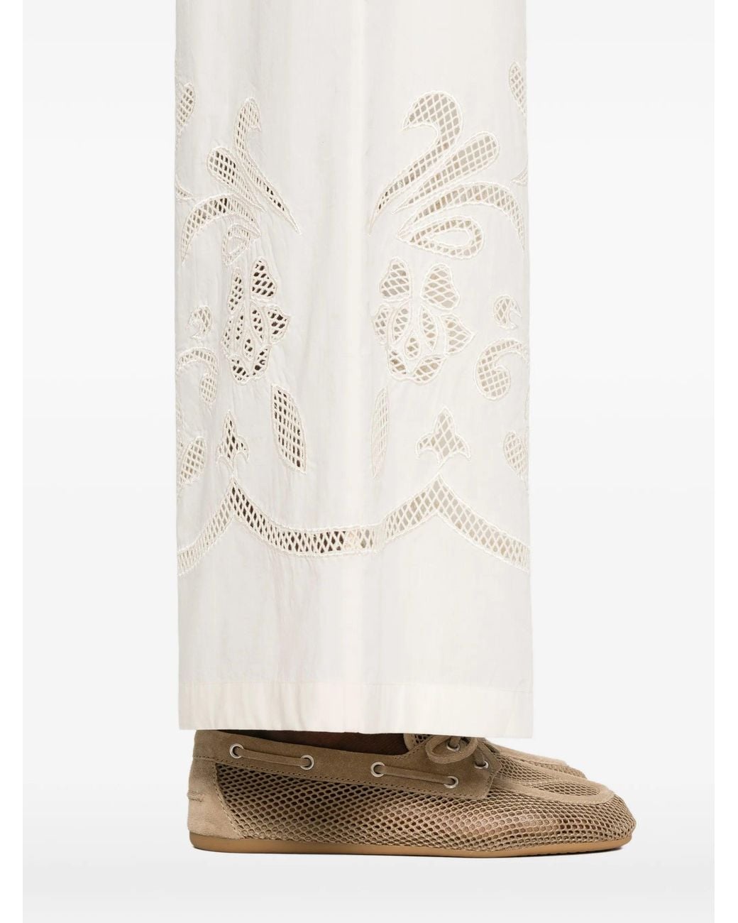 Forte_forte White Avorio Lunamaris Embroidery Popline Shirt