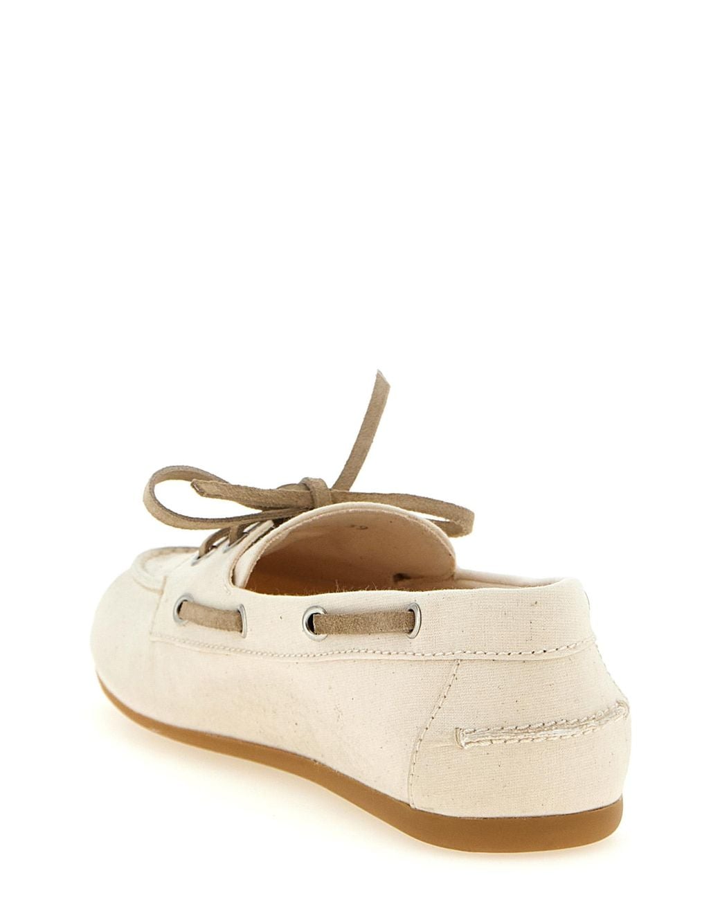 Miu Miu Natural 'Deck' Boat Shoe