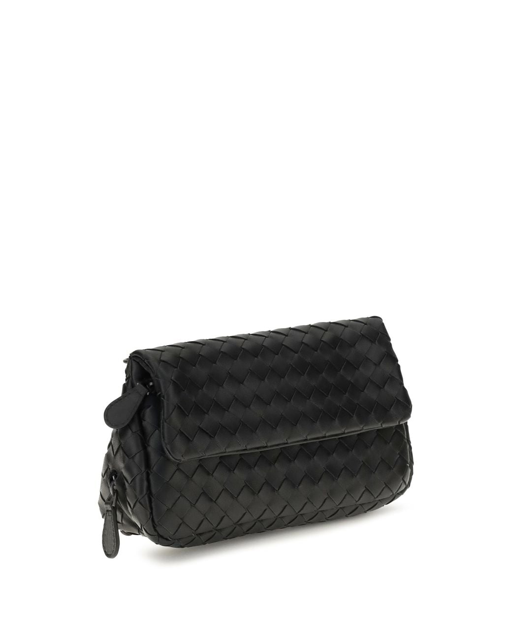Bottega Veneta Black Intrecciato Shoulder Bag
