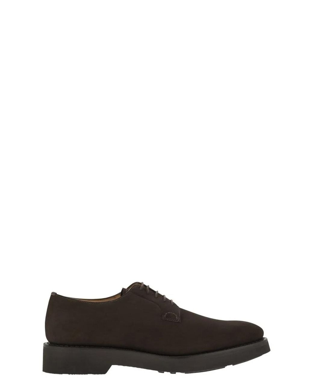 Church's Black Suede Calfskin Derby for men