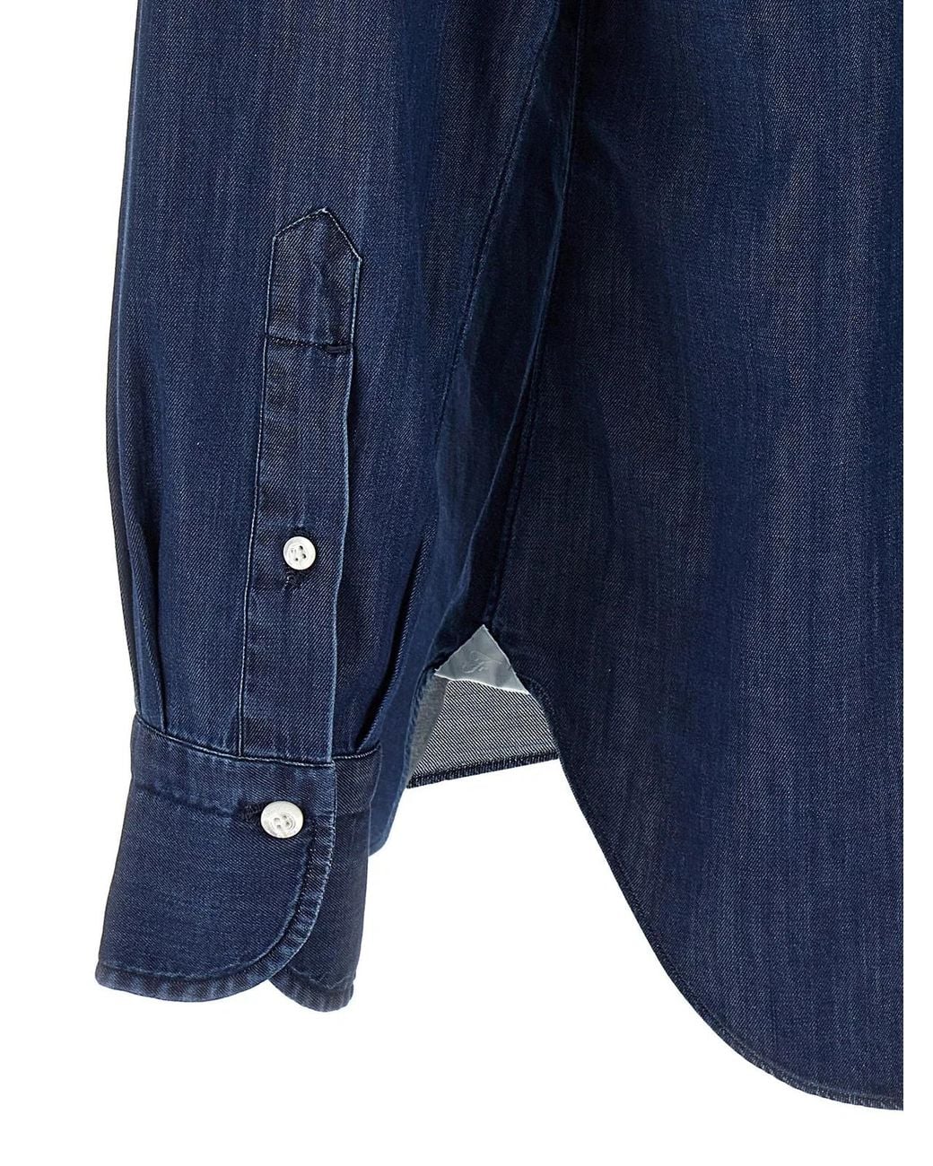 Finamore 1925 Blue 'Napoli' Shirt for men