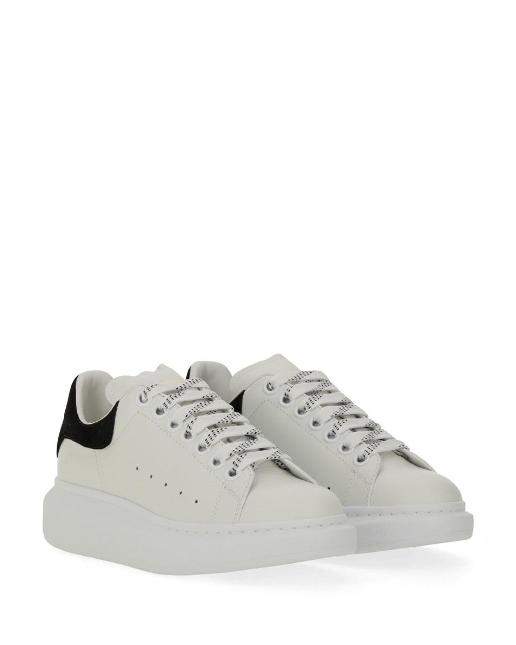 McQueen White Leather Sneakers