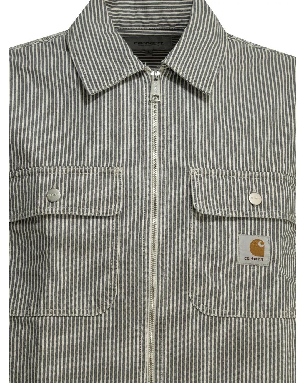 Carhartt Gray Mercer Cotton Overshirt Jacket for men