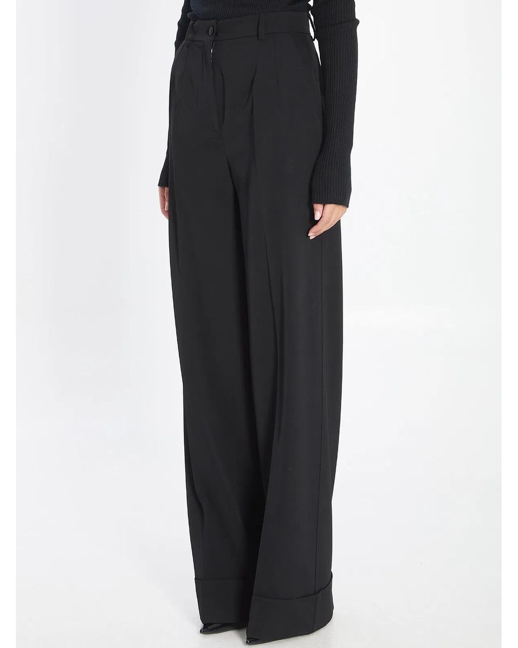 Dolce & Gabbana Black Dolce&Gabbana Wool Trousers