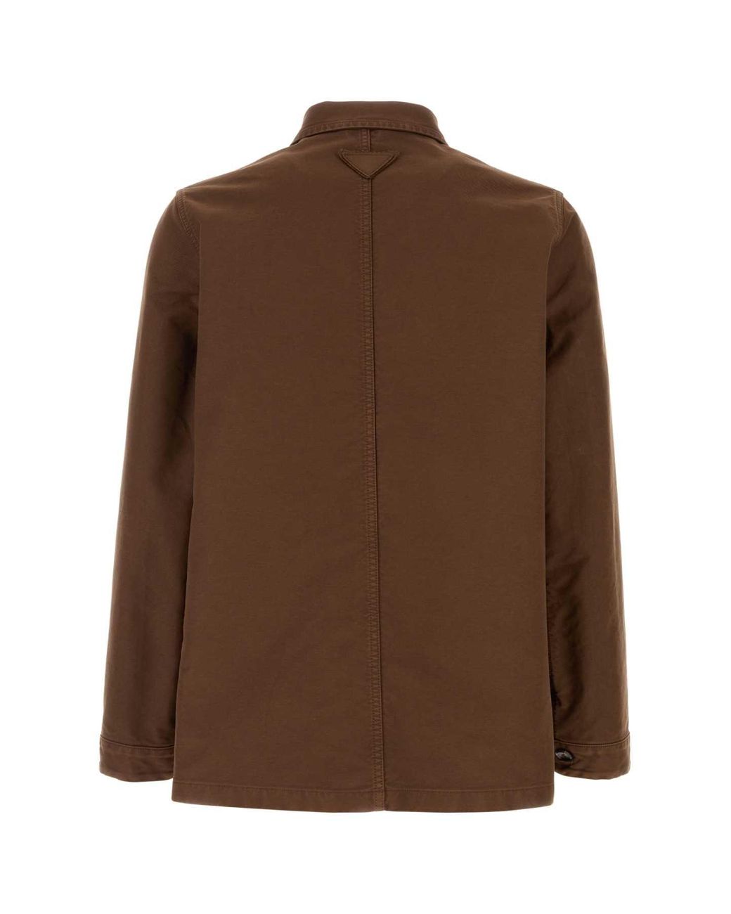 Prada Brown Canvas Jacket for men