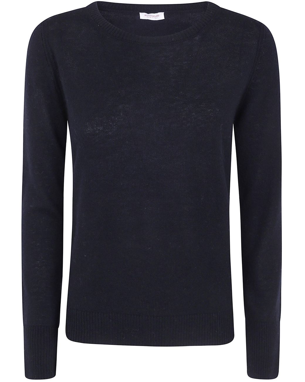 Rossopuro Blue Long Sleeved Boat Neckline Sweater