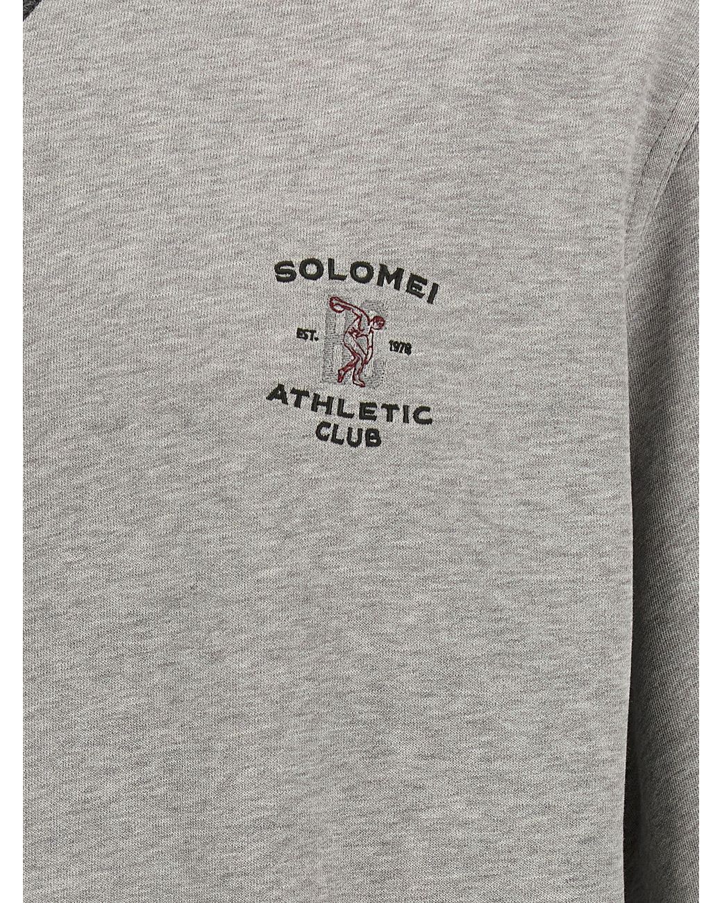 Brunello Cucinelli Gray 'Solomei Athletic Club' Embroidered Sweatshirt for men