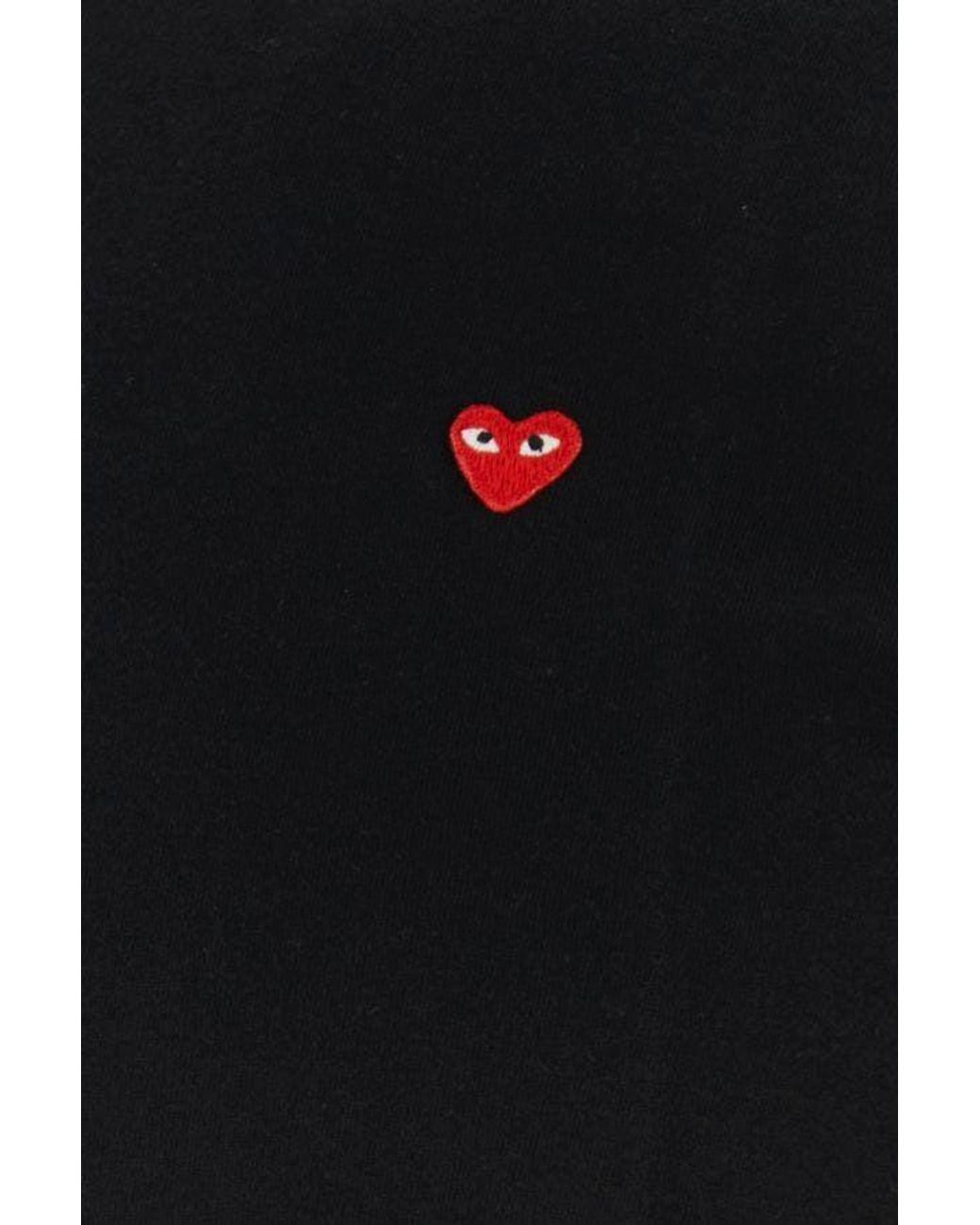 COMME DES GARÇONS PLAY Black Tshirt Small Emblem for men