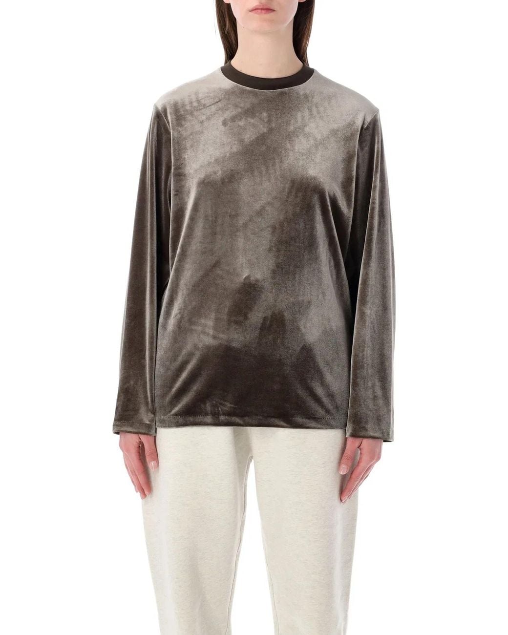 Fear Of God Brown Essentials Fear Of God Ls Velour Tee