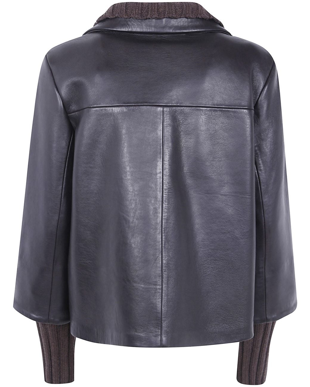 The Jackie Leathers Gray "Gemini" Leather Jacket With Gilet