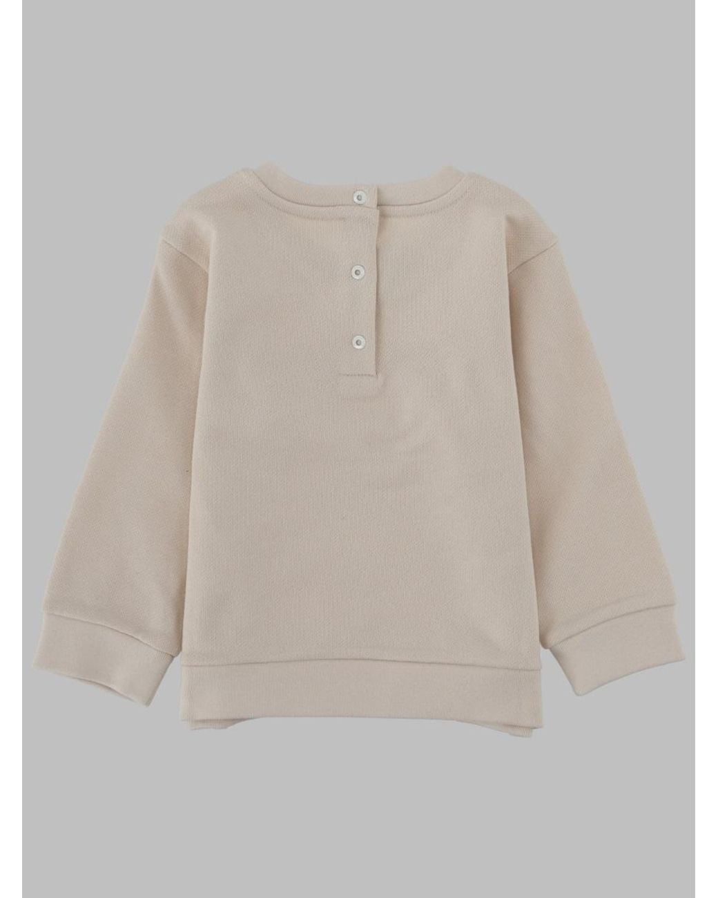 Fendi Gray Felpa Girocollo Per Neonati Con Logo