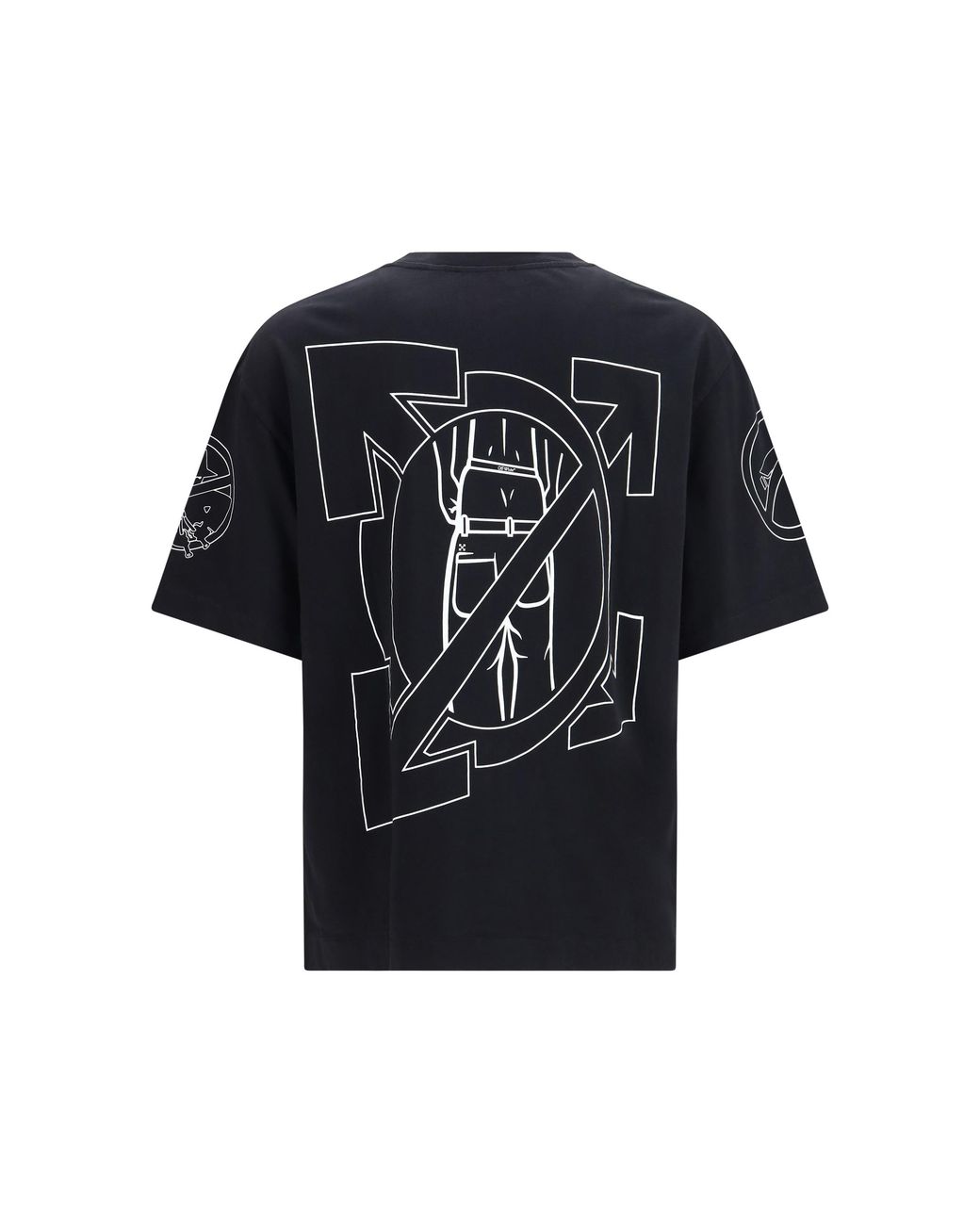 Off-White c/o Virgil Abloh Black Neighbourhood Skate T-Shirt Cotton T-Shirts for men