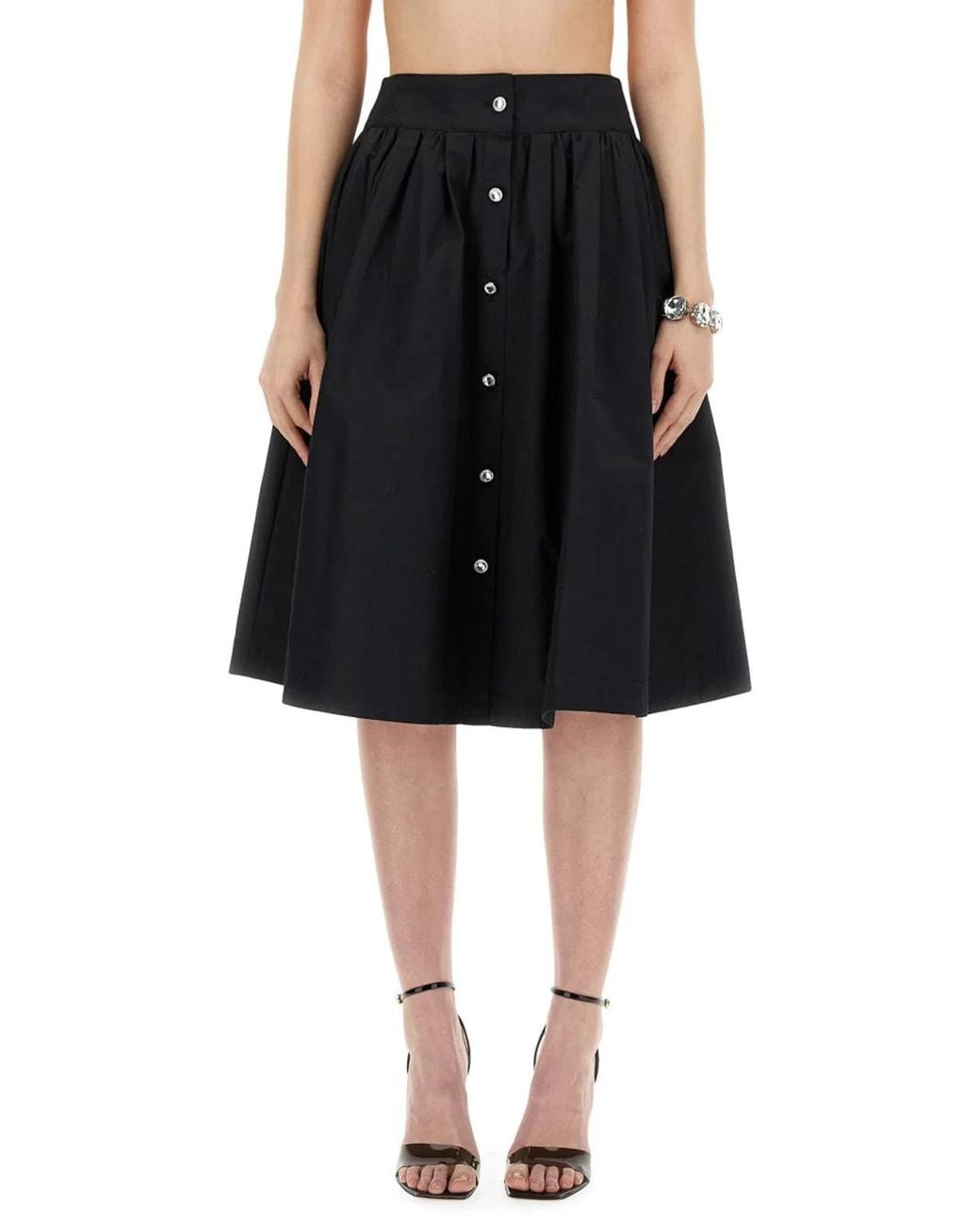 Moschino Couture Black Poplin Skirt