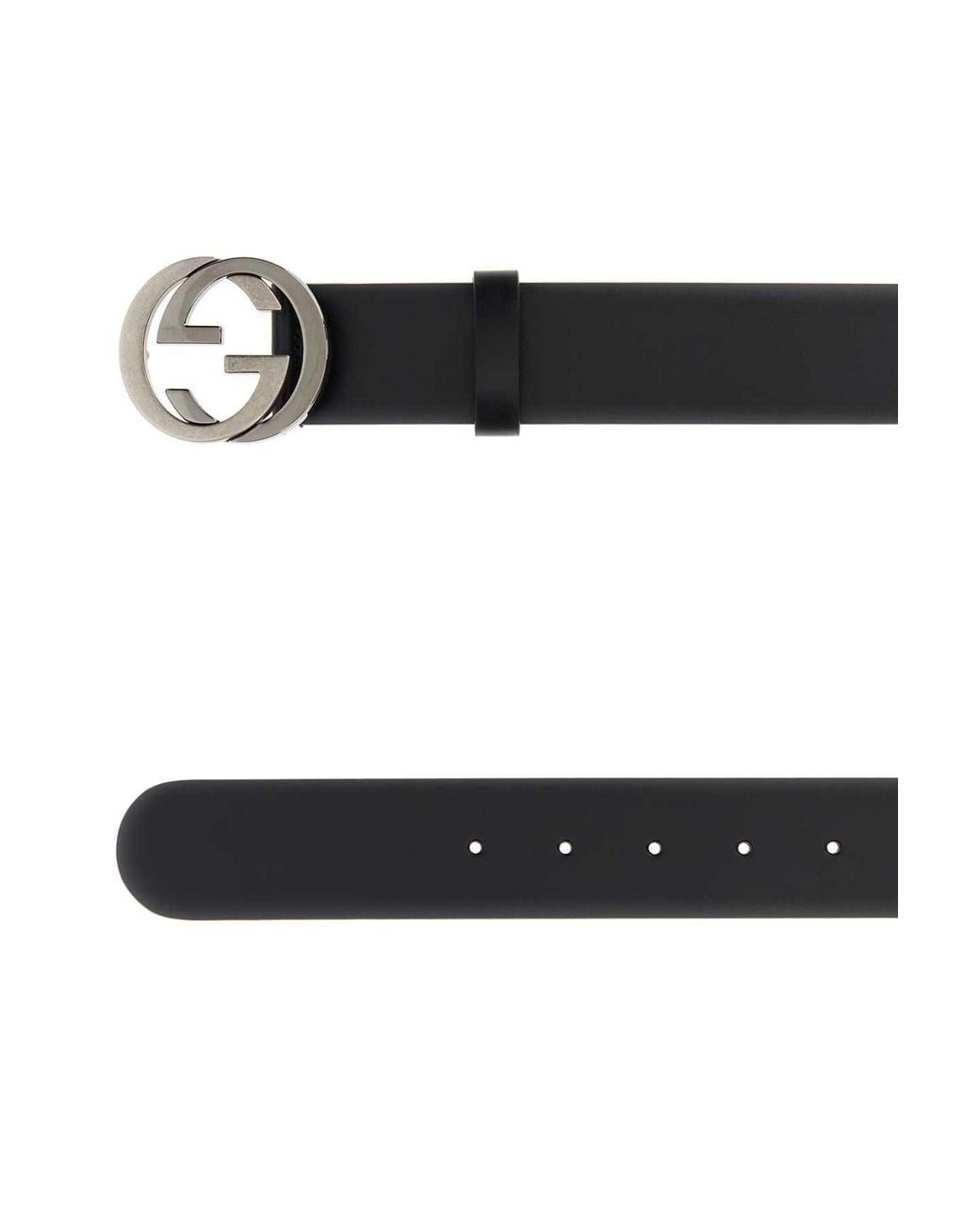Gucci Black Leather Belt for men