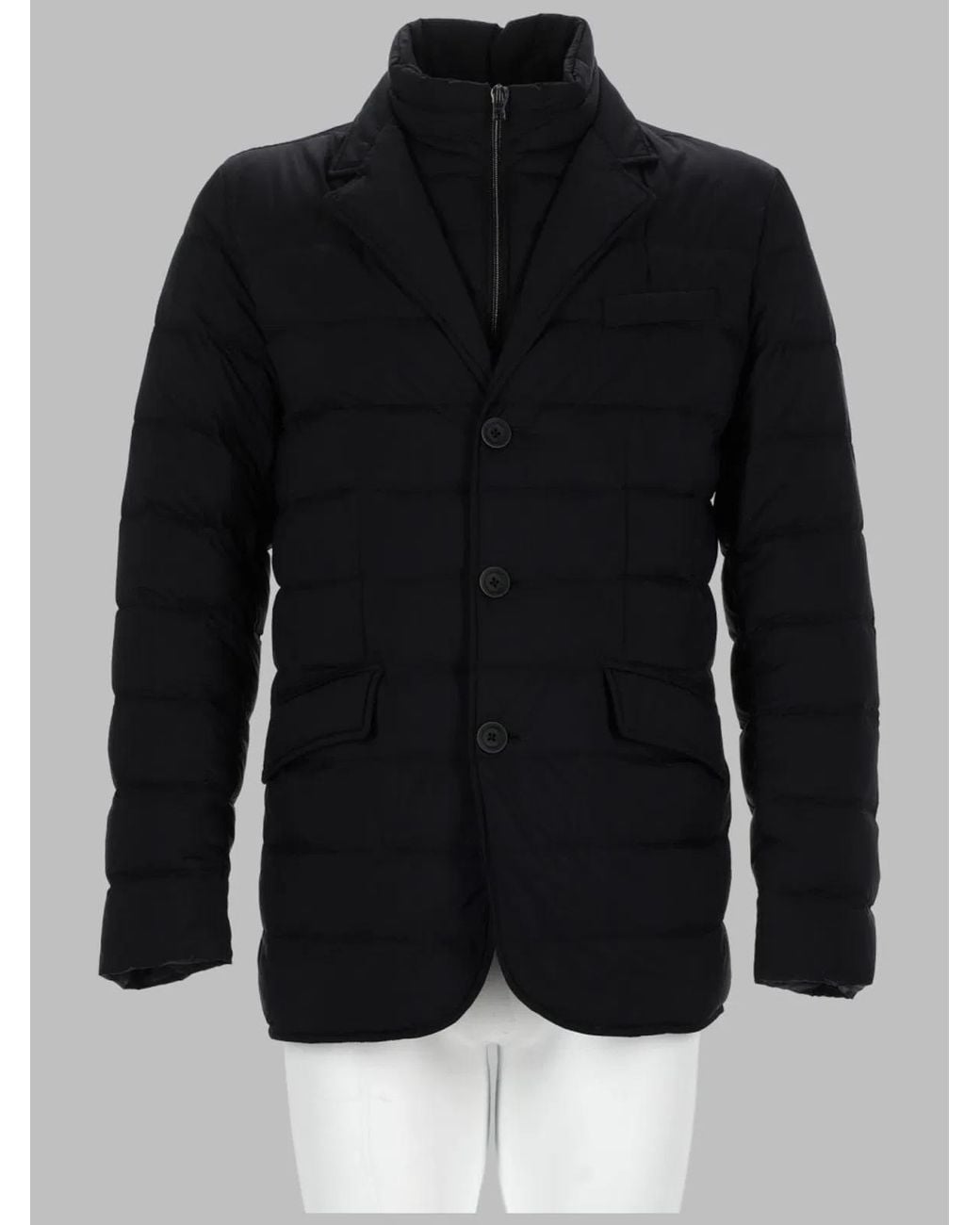 Herno Black Down Jacket La Giacca Polyamide for men