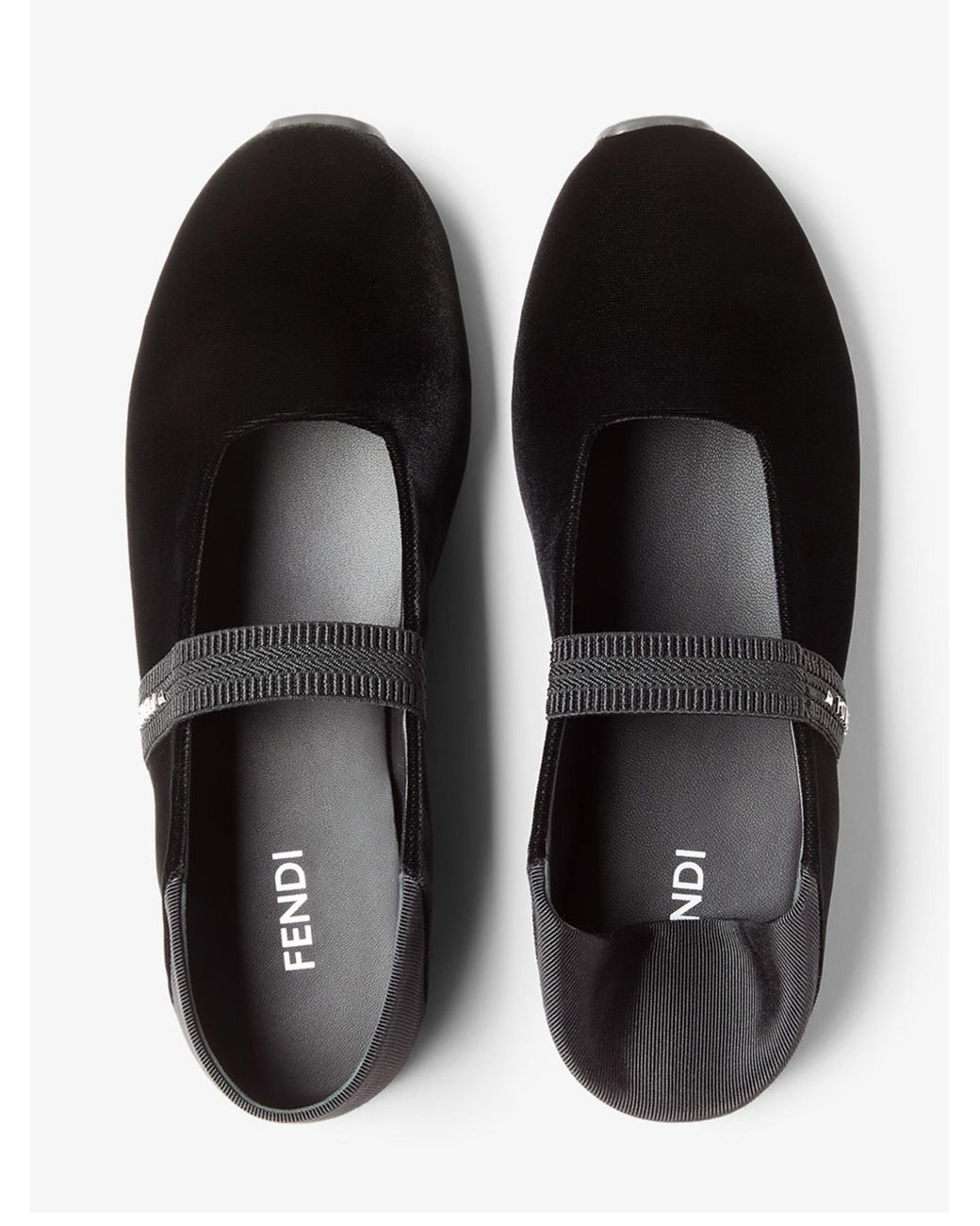 Fendi White Ballet Flat Sneakers Mini