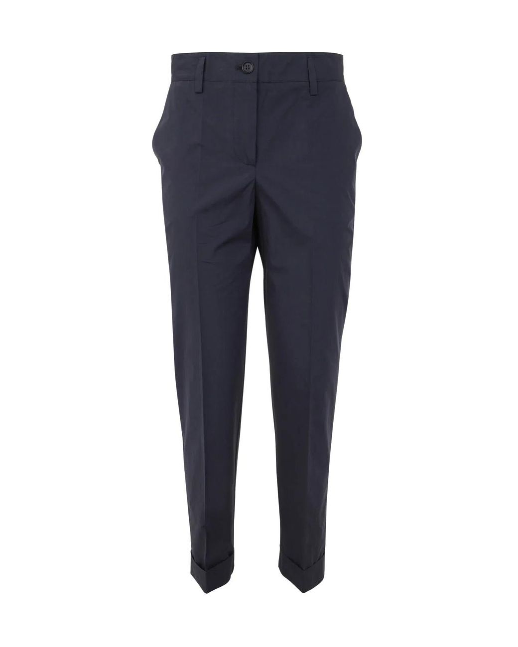 P.A.R.O.S.H. Blue Plain Cotton Trousers
